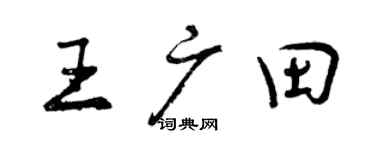曾庆福王广田行书个性签名怎么写