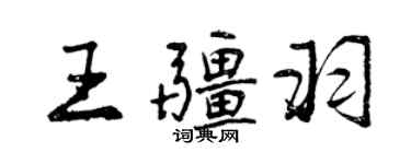 曾庆福王疆羽行书个性签名怎么写