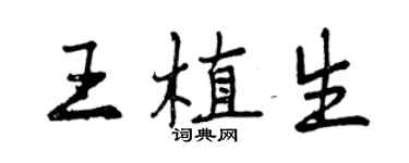 曾庆福王植生行书个性签名怎么写