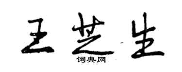 曾庆福王芝生行书个性签名怎么写