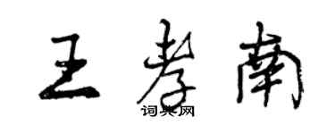 曾庆福王孝南行书个性签名怎么写
