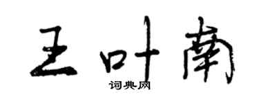 曾庆福王叶南行书个性签名怎么写