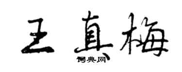 曾庆福王真梅行书个性签名怎么写
