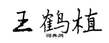 曾庆福王鹤植行书个性签名怎么写