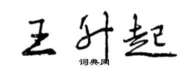 曾庆福王升起行书个性签名怎么写