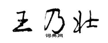 曾庆福王乃壮行书个性签名怎么写