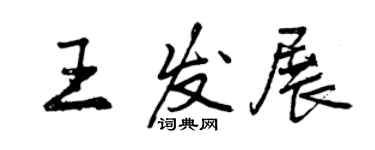 曾庆福王发展行书个性签名怎么写