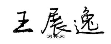 曾庆福王展逸行书个性签名怎么写