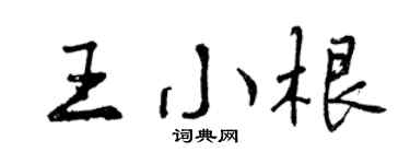 曾庆福王小根行书个性签名怎么写