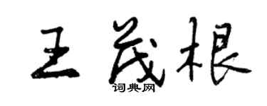 曾庆福王茂根行书个性签名怎么写