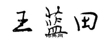 曾庆福王蓝田行书个性签名怎么写