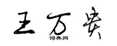 曾庆福王万贵行书个性签名怎么写