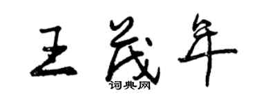 曾庆福王茂年行书个性签名怎么写