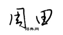 梁锦英周田草书个性签名怎么写