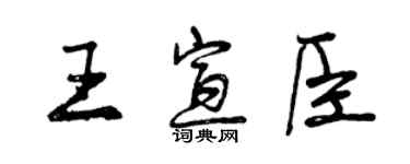 曾庆福王宣臣行书个性签名怎么写