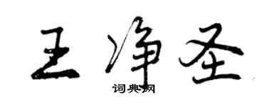 曾庆福王净圣行书个性签名怎么写