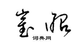 梁锦英崔昭草书个性签名怎么写