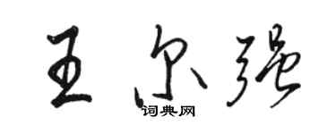 骆恒光王尔强行书个性签名怎么写