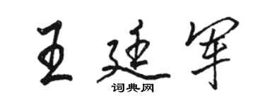 骆恒光王廷军行书个性签名怎么写