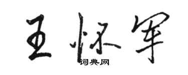 骆恒光王怀军行书个性签名怎么写