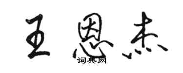 骆恒光王恩杰行书个性签名怎么写