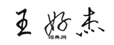 骆恒光王好杰行书个性签名怎么写