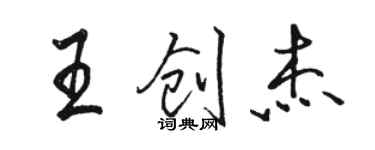 骆恒光王创杰行书个性签名怎么写