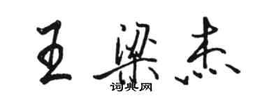 骆恒光王梁杰行书个性签名怎么写