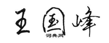 骆恒光王国峰行书个性签名怎么写