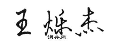 骆恒光王烁杰行书个性签名怎么写