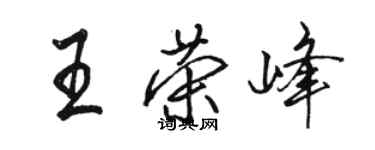 骆恒光王荣峰行书个性签名怎么写