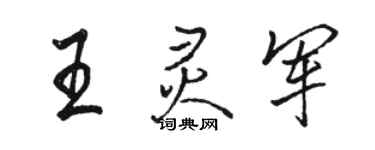骆恒光王灵军行书个性签名怎么写