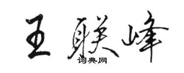 骆恒光王联峰行书个性签名怎么写