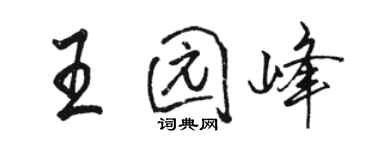 骆恒光王园峰行书个性签名怎么写