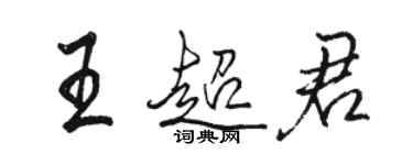骆恒光王超君行书个性签名怎么写