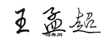 骆恒光王孟超行书个性签名怎么写