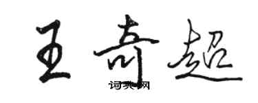 骆恒光王奇超行书个性签名怎么写