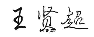 骆恒光王贤超行书个性签名怎么写