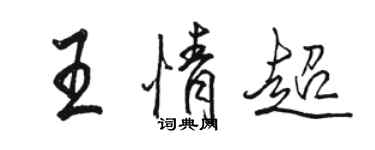 骆恒光王情超行书个性签名怎么写