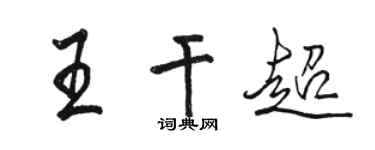 骆恒光王干超行书个性签名怎么写