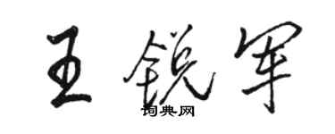 骆恒光王锐军行书个性签名怎么写