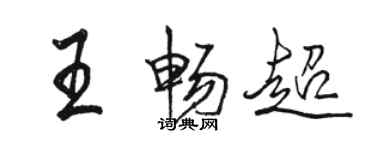 骆恒光王畅超行书个性签名怎么写
