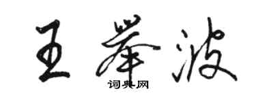 骆恒光王举波行书个性签名怎么写