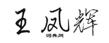 骆恒光王凤辉行书个性签名怎么写