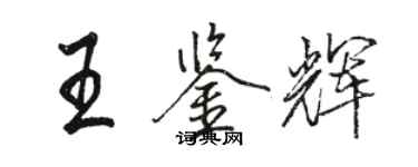 骆恒光王鉴辉行书个性签名怎么写