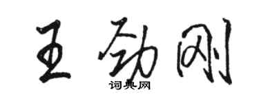 骆恒光王劲刚行书个性签名怎么写