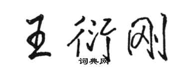 骆恒光王衍刚行书个性签名怎么写
