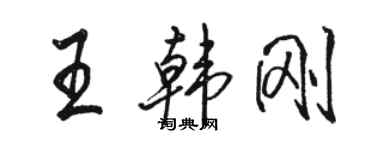 骆恒光王韩刚行书个性签名怎么写