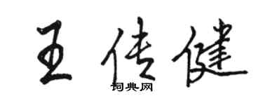 骆恒光王传健行书个性签名怎么写