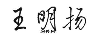 骆恒光王明扬行书个性签名怎么写